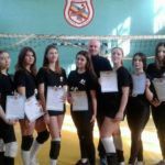 Городские соревнования школьников по волейболу среди команд девушек.